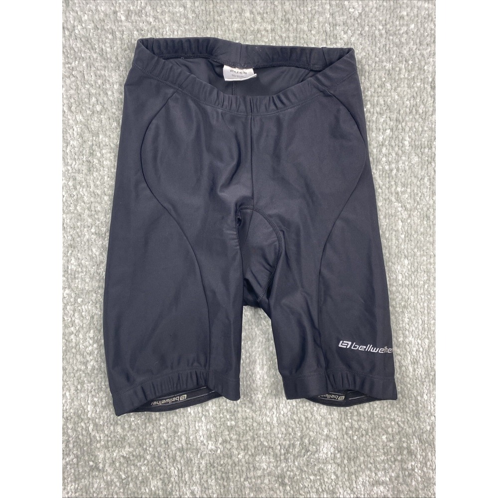 Bellwether Mens Black Padded Cycling Bike‎ Shorts Size Small 83% Nylon Spandex